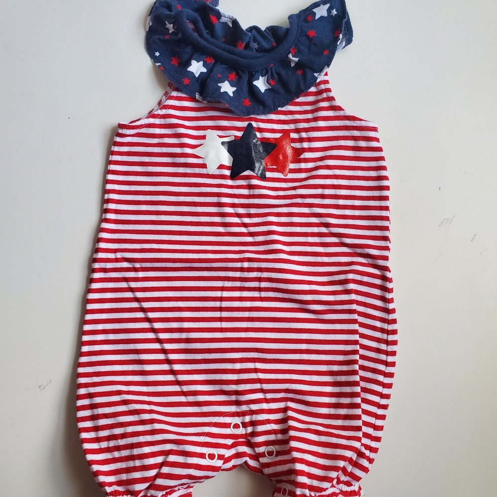 ⭐ Baby Girl Patriotic Onesie - 4th of July ⭐